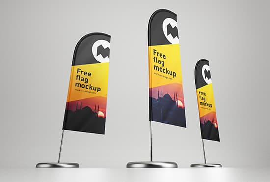 Feather & teardrop flags
